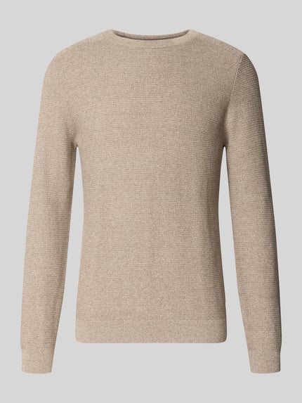 Tom Tailor Regular Fit Pullover aus reiner Baumwolle Taupe 2