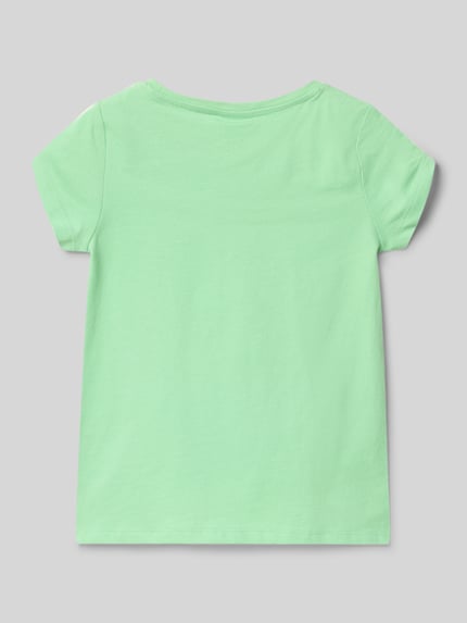 Productfoto, Regular Fit T-shirt uit puur katoen van s.Oliver RED LABEL voor kinderen, look: effen, korte mouw, kleur: lichtgroen