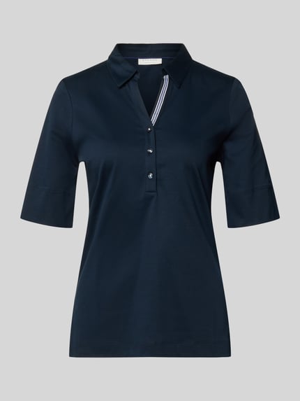 ETERNA Blouse met 1/2-mouwen en korte knoopsluiting Marineblauw - 2