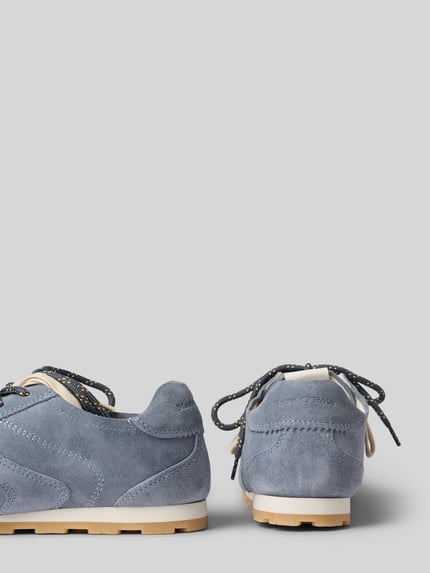 Marc O'Polo Low Top Sneaker aus Veloursleder-Mix Modell 'FABIANA 4B' Hellblau 2