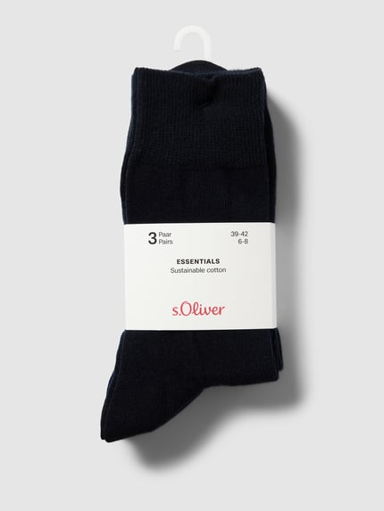 s.Oliver RED LABEL Socken mit Stretch-Anteil im 3er-Pack Dunkelblau 3