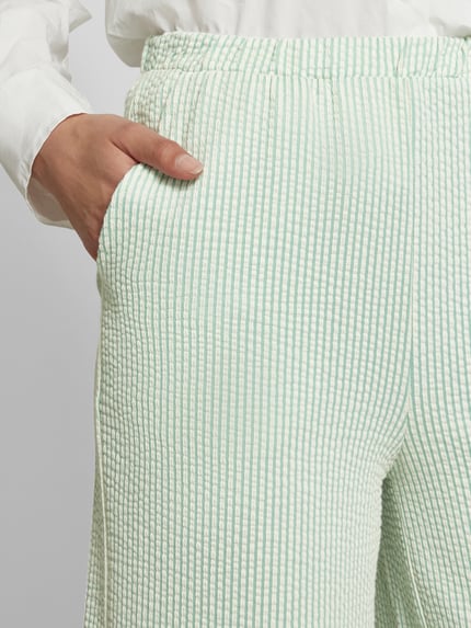 VILA Stoffhose mit elastischem Bund Modell 'STRIPLO' Mint 3