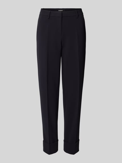 CAMBIO Stoffen broek met vaste pijpboorden, model 'KRYSTAL' Marineblauw - 2