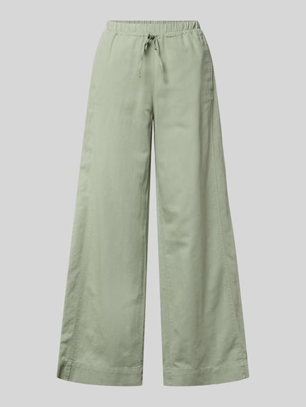 Marc O'Polo Loose Fit Leinenhose aus Baumwoll-Leinen-Mix Hellgruen 2