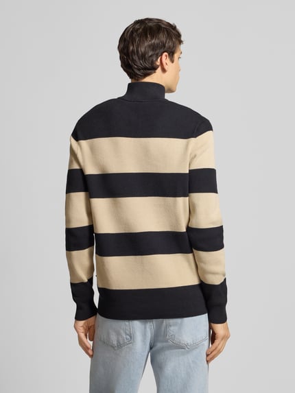 ONLY & SONS Regular fit schipperstrui van katoenmix, model 'PHIL' Donkerblauw - 5
