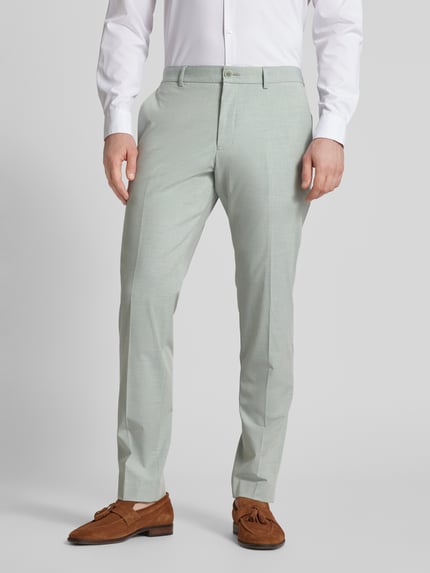 s.Oliver BLACK LABEL Spodnie do garnituru o kroju regular fit w kant model ‘Pure’ Limonkowy 4