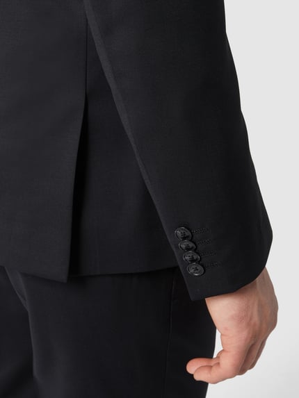 Matinique Marynarka zapinana na 2 guziki o kroju slim fit z dodatkiem streczu model ‘George’ Czarny 3