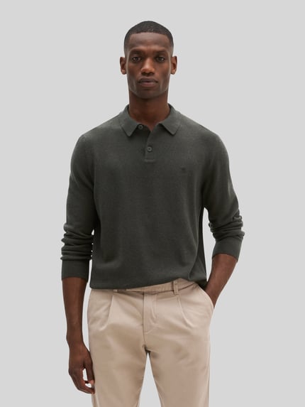 Marc O'Polo Regular Fit Pullover aus Baumwoll-Schurwoll-Mix  Dunkelbraun 4