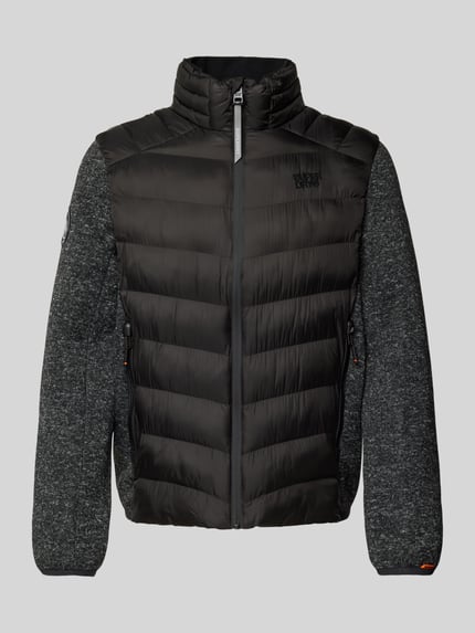 Superdry Jack met opstaande kraag en labelstitching Zwart - 2