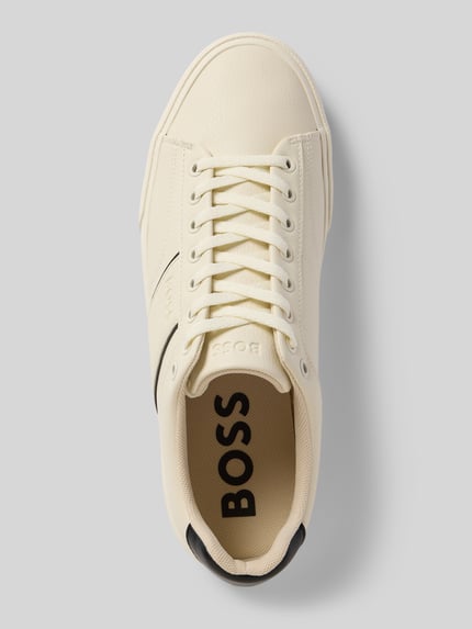BOSS Low-top sneaker met perforaties model 'AIDEN_TENN_GRLTP' Wit - 3