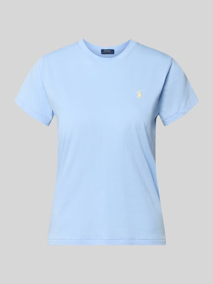 Polo Ralph Lauren Regular Fit T-Shirt aus reiner Baumwolle Hellblau 2