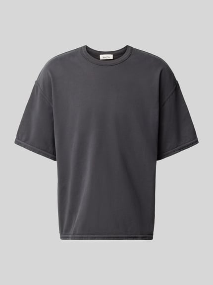 American Vintage t-shirt z okrągłym dekoltem model 'FAZY' Antracytowy 2