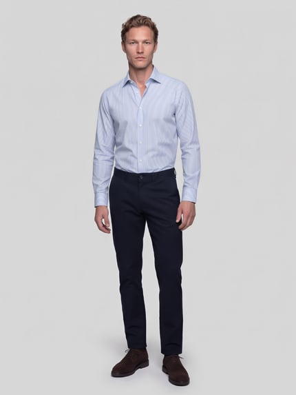 OLYMP Regular Fit Businesshemd mit Kentkragen Bleu 1