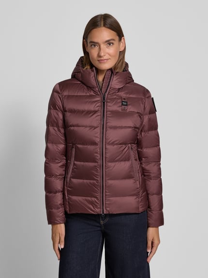 Blauer USA Daunenjacke mit Zweiwege-Reißverschluss Modell 'CHARME' Bordeaux 4