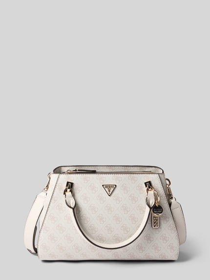 Produktfoto, Handtasche mit Logo-Muster Modell 'NOELLE II' von GUESS, Dames Hoofdvak met ritssluiting, Logomotief, Labeldetail, Draagband, Breedte 27 cm, Lengte 23 cm, Diepte 11 cm, schouderbandlengte 127 cm