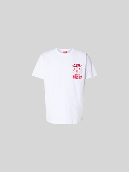Regular Fit T-Shirt aus reiner Baumwolle Shop The Look MANNEQUINE