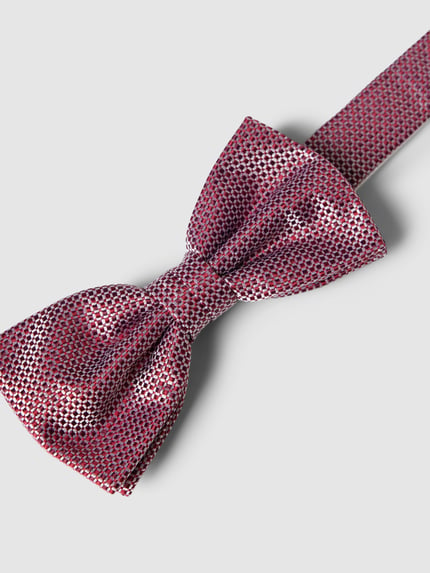 Prince Bowtie Fliege und Einstecktuch im Set aus reiner Seide Bordeaux 3