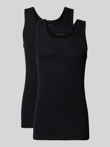 Tom Tailor Tanktop aus reiner Baumwolle im 2er-Pack Black 2