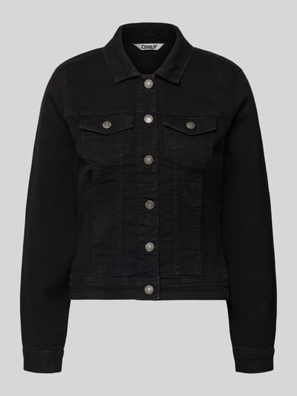 ONLY Regular Fit Jeansjacke aus Baumwoll-Mix Modell 'WONDER' Black 2