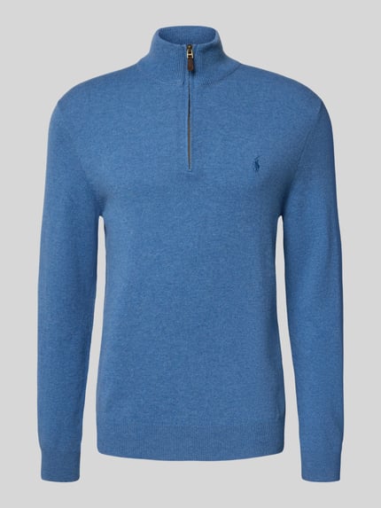 Polo Ralph Lauren Regular Fit Troyer aus reiner Wolle Blau 2