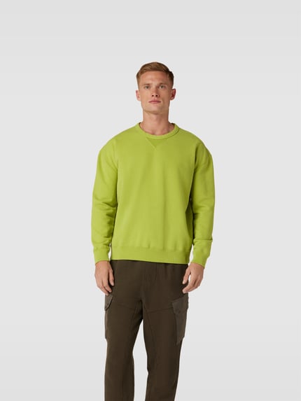 Ten C Bluza o kroju oversized z bawełny Jabłkowozielony 4