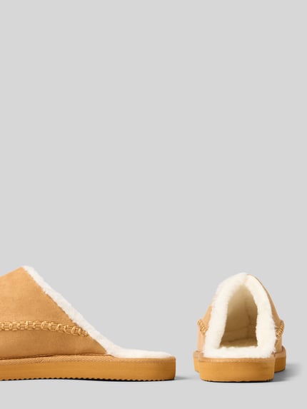 JACK & JONES Hausschuhe mit Futter aus Kunstfell Modell 'MANOR MOC MULE' Sand 2