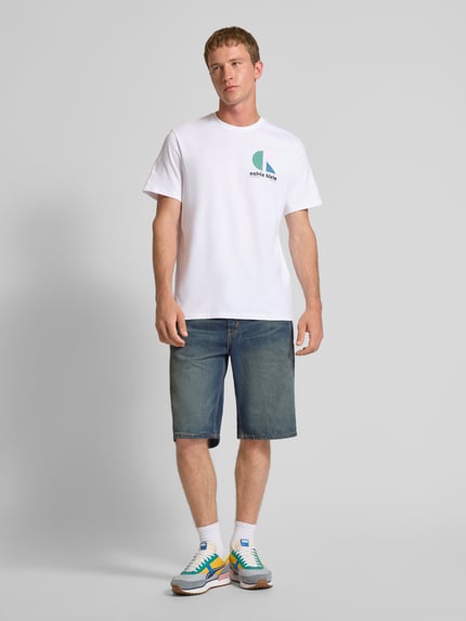 Calvin Klein Jeans T-Shirt mit Label-Print Weiss 1