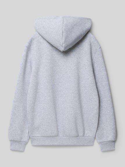 Karl Kani Bluza o kroju relaxed fit z kapturem i wyhaftowanym logo Średnioszary melanż 3