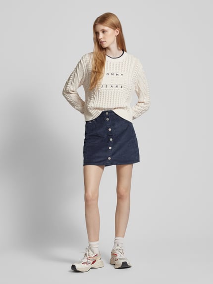 Tommy Jeans Spódnica mini z listwą guzikową na całej długości Granatowy 1