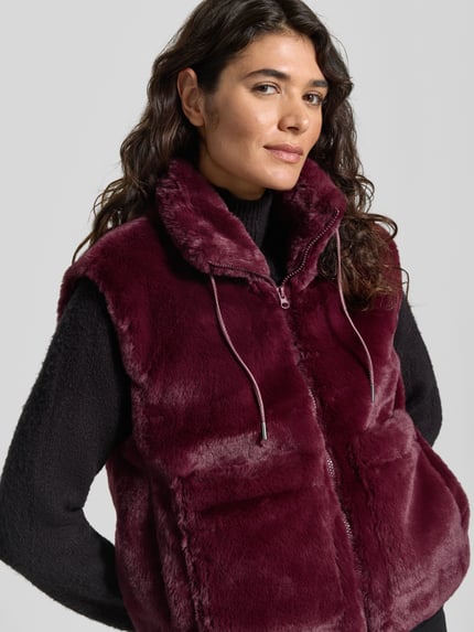 FREE/QUENT Weste mit Stehkragen Modell 'FONY' Bordeaux 3