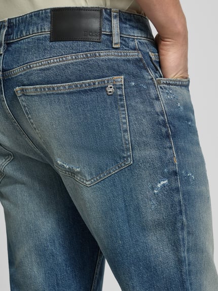 BOSS Orange Regular fit jeans van katoenmix Jeansblauw - 3