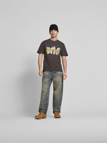 Wood Wood Regular Fit T-Shirt mit Label-Print Anthrazit 1