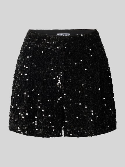 Jake*s Casual Bermuda mit Allover-Pailletten Black 2