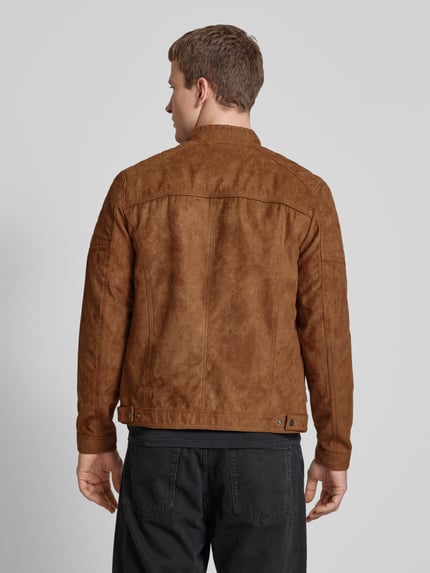 JACK & JONES Jacke in Leder-Optik Modell 'JEROCKY' Cognac 5