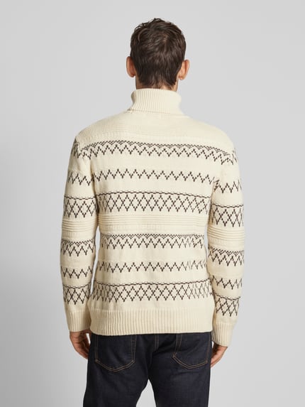 KnowledgeCotton Apparel Gebreide pullover van pure wol Offwhite - 5