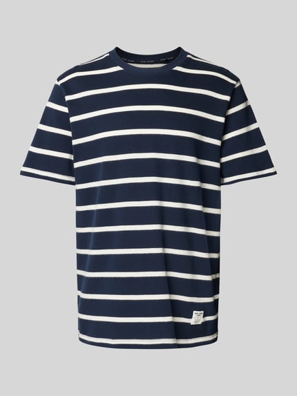 Pepe Jeans T-Shirt mit Label-Patch Modell 'Alessandro' Marine 2