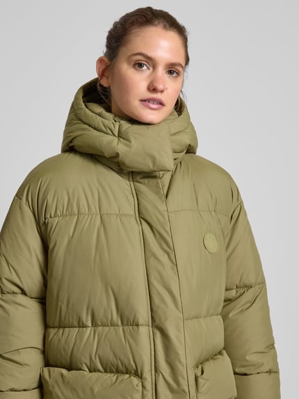 HUGO Blue Steppmantel mit Label-Patch Modell 'Flavia' Oliv 3