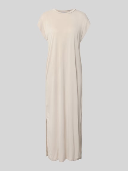 Produktfoto, Gerades Freizeitkleid aus Viskose-Mix Modell 'ANORA' von PIECES, Damen Freizeitkleid, einfarbig beige, glatte Textur