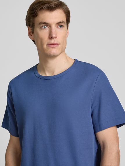 Selected Sweatshirt met labelstitching, model ´JOSEPH' Koningsblauw - 3