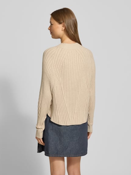someday. Strickpullover mit gerippten Abschlüssen Modell 'Touann' Beige Melange 5