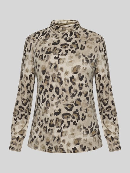 Betty Barclay Langarmshirt mit Mock Neck Beige 2