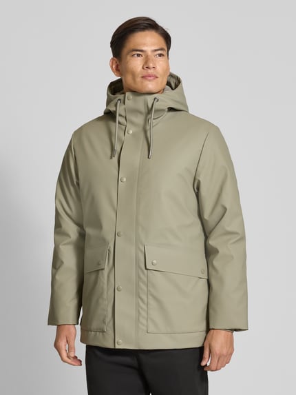 Rains Funktionsjacke mit Kapuze Schilf 4