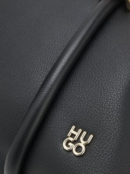 HUGO Henkeltasche mit Logo-Detail Modell 'Briony_Duffle' Black 5