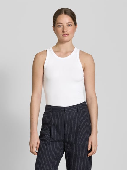 Samsøe Samsøe Tanktop mit Rundhalsausschnitt Modell 'ALEXO' Weiss 4