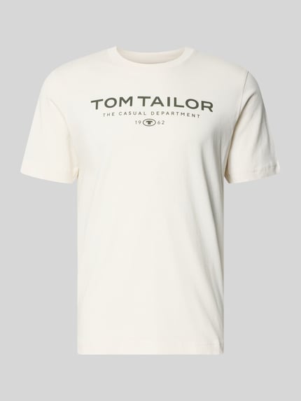 Regular Fit T-Shirt aus reiner Baumwolle Shop The Look MANNEQUINE