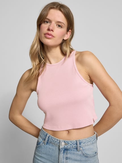 Dickies Tanktop in riblook, model 'PLENTYWOOD' Roze - 3