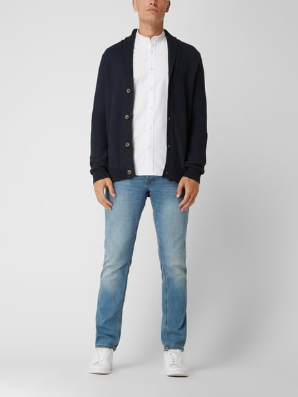 Lindbergh Slim fit vrijetijdsoverhemd met opstaande kraag Wit - 1