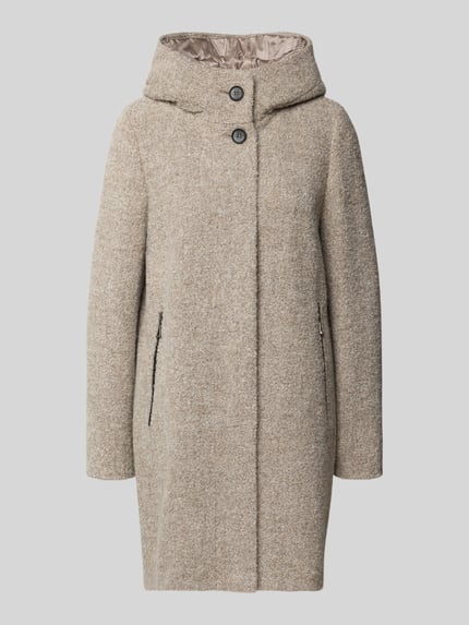 Gil Bret Lange jas met capuchon en ritszakken Beige gemêleerd - 2