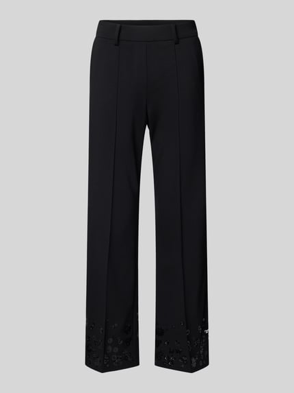 CAMBIO Cropped Hose aus Viskose Modell 'FRANCOISE CROPPED PAILLET' Black 2