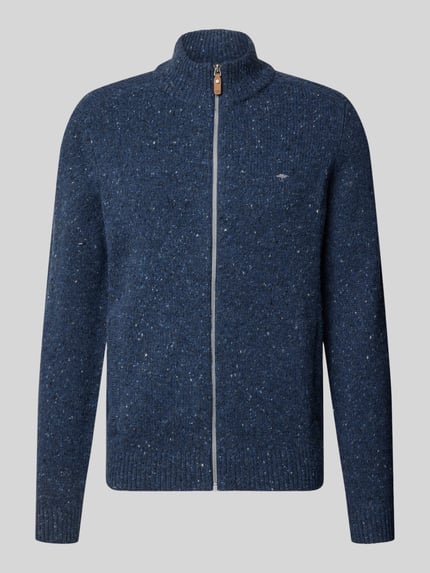 Fynch-Hatton Regular Fit Strickjacke mit Stehkragen Marine 1